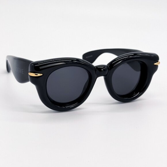 NEW LOEWE LW40118I 01A BLACK ROUND WOMEN SUNGLASSES LOEWE - Picture 5 of 11